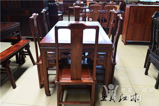 红木家具仿古精品 王义红木大红酸枝餐桌图片 报价